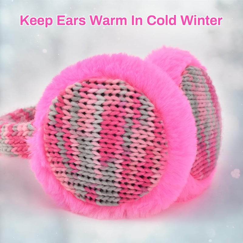 EDCYF Kids Knit EarMuffs Plush Warm Ear Muffs Winter Cold Weather Ear Warmer for Boys Girls - Image 5